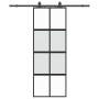 Puerta corredera con herrajes negro 76x205 cm vidrio templado | Foro24.es | Tu tienda online para hogar, jardín y más Foro24.es
