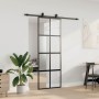 Puerta corredera con herrajes negro 76x205 cm vidrio templado | Foro24.es | Tu tienda online para hogar, jardín y más Foro24.es