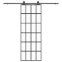 Puerta corredera con juego herrajes negro 76x205 cm ESG vidrio | Foro24.es | Tu tienda online para hogar, jardín y más Foro24.es