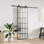 Puerta corredera con juego herrajes negro 76x205 cm ESG vidrio | Foro24.es | Tu tienda online para hogar, jardín y más Foro24.es