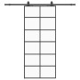 Puerta corredera con set herrajes negro 90x205 cm vidrio ESG | Foro24.es | Tu tienda online para hogar, jardín y más Foro24.es