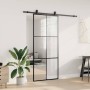 Puerta corredera con set herrajes negro 90x205 cm vidrio ESG by , Doors - Ref: Foro24-3375845, Price: 213,50 €, Discount: %