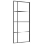 Puerta corredera con set herrajes negro 90x205 cm vidrio ESG von , Türen - Ref: Foro24-3375870, Preis: 232,32 €, Rabatt: %