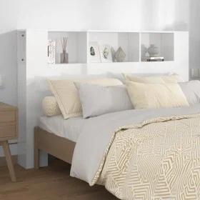 Glossy white headboard furniture 160x18.5x104.5 cm by vidaXL, Headboards and footboards - Ref: Foro24-811940, Price: 68,28 €,...