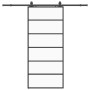 Puerta corredera con set herrajes negro 90x205 cm vidrio ESG by , Doors - Ref: Foro24-3375928, Price: 215,62 €, Discount: %