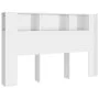 Mueble cabecero blanco brillante 160x18,5x104,5 cm de vidaXL, Cabeceros y pies de cama - Ref: Foro24-811940, Precio: 73,80 €,...