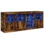 Aparador con luces LED roble ahumado 164x37x67 cm von , Sideboards - Ref: Foro24-3209055, Preis: 189,78 €, Rabatt: %