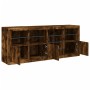 Aparador con luces LED roble ahumado 164x37x67 cm von , Sideboards - Ref: Foro24-3209055, Preis: 189,78 €, Rabatt: %