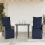 Sillas de jardín reclinables (2 unidades, con cojines), ratán sintético gris by , Garden chairs - Ref: Foro24-365670, Price: ...