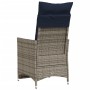 Sillas de jardín reclinables (2 unidades, con cojines), ratán sintético gris by , Garden chairs - Ref: Foro24-365670, Price: ...