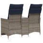 Sofá de jardín reclinable de 2 plazas con Mesa de ratán sintético gris | Foro24.es | Tu tienda online para hogar, jardín y más Foro24.es