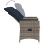 Sofá de jardín reclinable de 2 plazas con Mesa de ratán sintético gris | Foro24.es | Tu tienda online para hogar, jardín y más Foro24.es