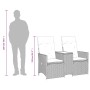 Sofá de jardín reclinable de 2 plazas con Mesa de ratán sintético gris | Foro24.es | Tu tienda online para hogar, jardín y más Foro24.es