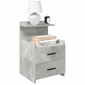 Mesilla de noche con 2 cajones gris hormigón 40x36,5x62 cm by , Nightstands - Ref: Foro24-858638, Price: 45,98 €, Discount: %