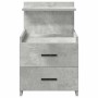 Mesilla de noche con 2 cajones gris hormigón 40x36,5x62 cm by , Nightstands - Ref: Foro24-858638, Price: 45,98 €, Discount: %