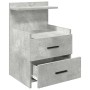 Mesilla de noche con 2 cajones gris hormigón 40x36,5x62 cm by , Nightstands - Ref: Foro24-858638, Price: 45,98 €, Discount: %