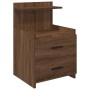 Mesilla de noche con 2 cajones roble marrón 40x36,5x62 cm by , Nightstands - Ref: Foro24-858644, Price: 53,20 €, Discount: %