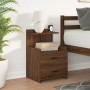 Mesilla de noche con 2 cajones roble marrón 40x36,5x62 cm by , Nightstands - Ref: Foro24-858644, Price: 53,20 €, Discount: %