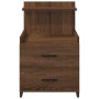 Mesilla de noche con 2 cajones roble marrón 40x36,5x62 cm by , Nightstands - Ref: Foro24-858644, Price: 53,20 €, Discount: %