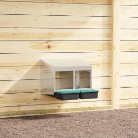 Nido para gallinas con 2 compartimentos de acero galvanizado para montar en la pared by , Cages and habitats for small animal...