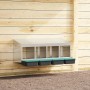 Nido para gallinas con 4 compartimentos de acero galvanizado para montar en la pared von , Käfige und Lebensräume für Kleinti...
