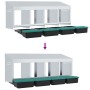 Nido para gallinas con 4 compartimentos de acero galvanizado para montar en la pared von , Käfige und Lebensräume für Kleinti...