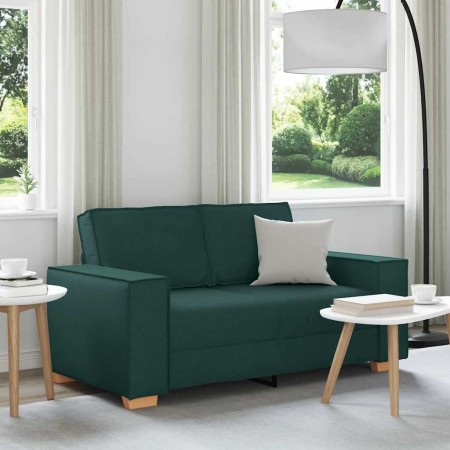 Sofá de 2 plazas de tela verde oscuro, 120 cm de , Sofás - Ref: Foro24-4104975, Precio: 210,60 €