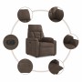 Sillón eléctrico reclinable elevable tela microfibra marrón | Foro24.es | Tu tienda online para hogar, jardín y más Foro24.es