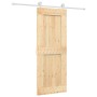 Puerta corredera con herrajes madera maciza de pino 80x210 cm by , Doors - Ref: Foro24-3203111, Price: 197,23 €, Discount: %