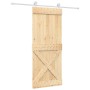 Puerta corredera con herrajes madera maciza de pino 85x210 cm de , Puertas - Ref: Foro24-3203118, Precio: 199,52 €, Descuento: %