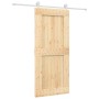 Puerta corredera con herrajes madera maciza de pino 90x210 cm by , Doors - Ref: Foro24-3203113, Price: 207,49 €, Discount: %