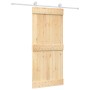 Puerta corredera con herrajes madera maciza de pino 90x210 cm by , Doors - Ref: Foro24-3203107, Price: 191,29 €, Discount: %