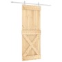 Puerta corredera con herrajes madera maciza de pino 80x210 cm by , Doors - Ref: Foro24-3203170, Price: 189,35 €, Discount: %