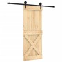 Puerta corredera con herrajes madera maciza de pino 80x210 cm von , Türen - Ref: Foro24-3203243, Preis: 167,14 €, Rabatt: %