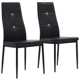 Sillas de comedor 2 unidades cuero sintético negro von , Essstühle - Ref: Foro24-246187, Preis: 86,08 €, Rabatt: %