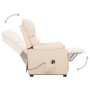Sillón elevable tela crema de , Sillones - Ref: Foro24-329748, Precio: 184,25 €, Descuento: %