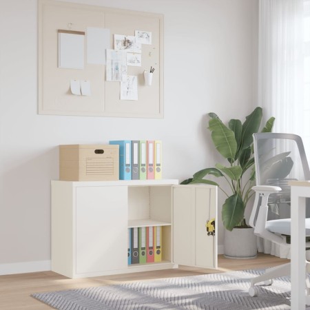 Armario archivador de acero blanco 90x40x70 cm by , Filing cabinets - Ref: Foro24-339720, Price: 176,30 €, Discount: %