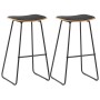 Taburetes de cocina 2 unidades cuero sintético negro by , Kitchen stools - Ref: Foro24-280078, Price: 156,07 €, Discount: %