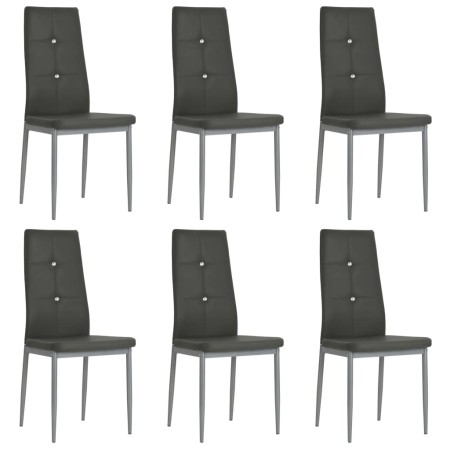Sillas de comedor 6 unidades cuero sintético gris | Foro24.es | Tu tienda online para hogar, jardín y más Foro24.es