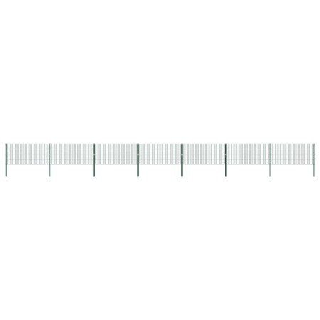 Panel de valla con postes hierro verde 11,9x0,8 m | Foro24.es | Tu tienda online para hogar, jardín y más Foro24.es