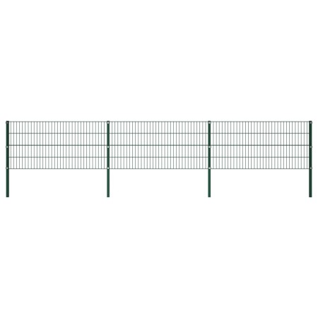 Panel de valla con postes hierro verde 5,1x0,8 m | Foro24.es | Tu tienda online para hogar, jardín y más Foro24.es
