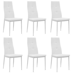Sillas de comedor 6 uds cuero sintético blanco by , dining chairs - Ref: Foro24-275436, Price: 230,02 €, Discount: %