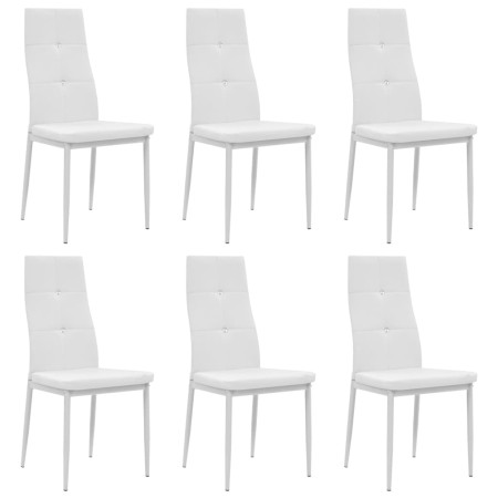 Sillas de comedor 6 uds cuero sintético blanco by , dining chairs - Ref: Foro24-275436, Price: 230,02 €, Discount: %