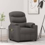 Sillón de masaje de tela gris oscuro