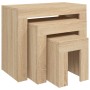 Mesas de centro apilables 3 piezas contrachapada roble Sonoma von , Couchtisch - Ref: Foro24-808543, Preis: 55,43 €, Rabatt: %
