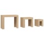 Mesas de centro apilables 3 piezas contrachapada roble Sonoma von , Couchtisch - Ref: Foro24-808543, Preis: 55,43 €, Rabatt: %