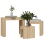 Mesas de centro apilables 3 piezas contrachapada roble Sonoma von , Couchtisch - Ref: Foro24-808543, Preis: 55,43 €, Rabatt: %