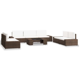 Juego de muebles de jardín 8 piezas ratán sintético marrón de , Conjuntos de jardín - Ref: Foro24-3054592, Precio: 911,74 €