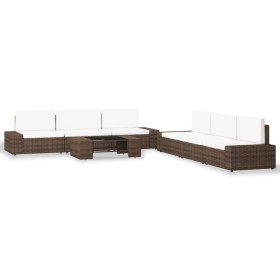 Juego de muebles de jardín 7 piezas ratán sintético marrón von , Gartensets - Ref: Foro24-3054590, Preis: 673,87 €, Rabatt: %