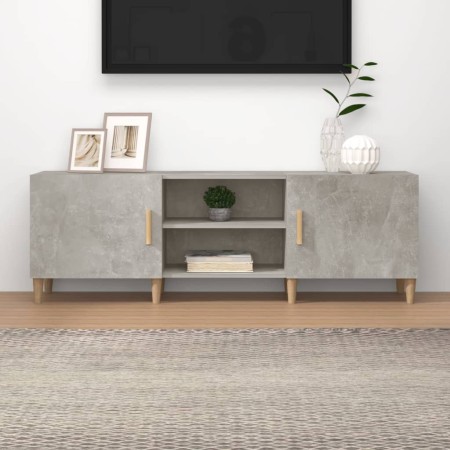 Mueble de TV madera contrachapada gris hormigón 150x30x50 cm